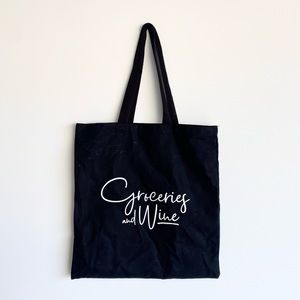 Farmers Market Reusable Bag, Groceries & Wine • Shopping Tote Cotton Cottagecore